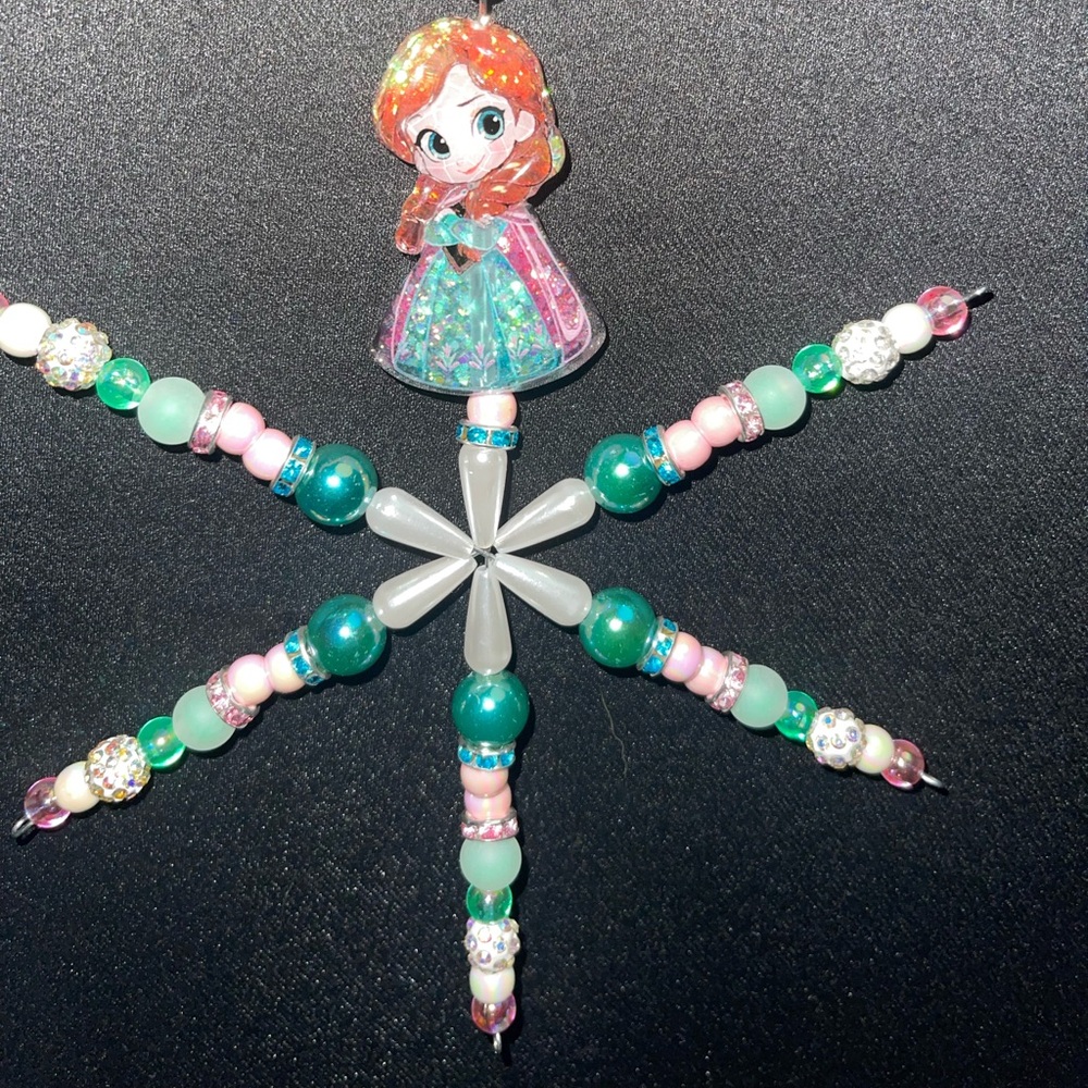 Handcrafted Anna Ornament- Frozen - One of a Kind!